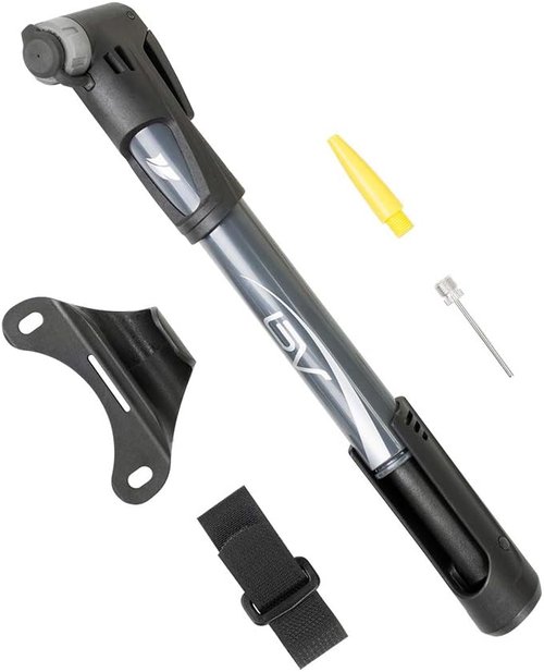 BV Mini Bike Pump - Portable Frame Shock Pump for Bikes & Balls | Fits Presta & Schrader Valves