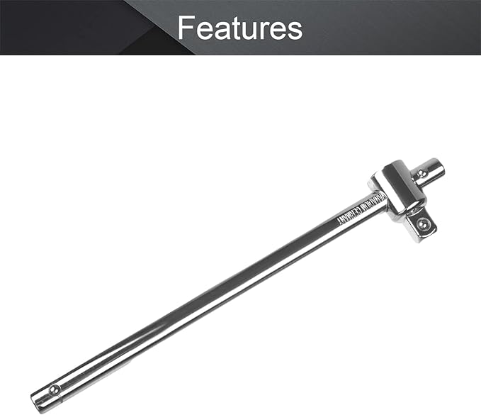 Utoolmart 1/2 Inch Drive Sliding Wrench Breaker Bar Adjustable T-Handle Socket Hand Tool 2Pcs
