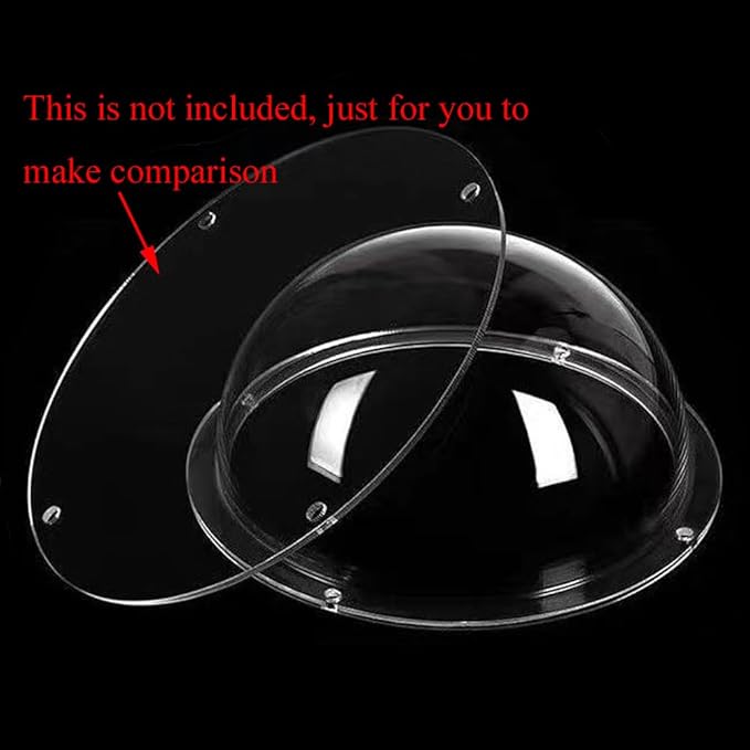 LOTOWELZON 6inch Acrylic Replacement Transparent Clear Camera Dome Cover Security Camera Housing Pet Dog Fence Window Skylight Window (ID150mm*H76mm/5.9 * 3in)