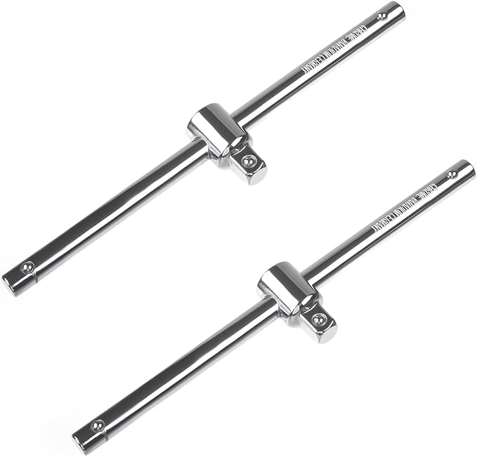 Utoolmart 1/2 Inch Drive Sliding Wrench Breaker Bar Adjustable T-Handle Socket Hand Tool 2Pcs