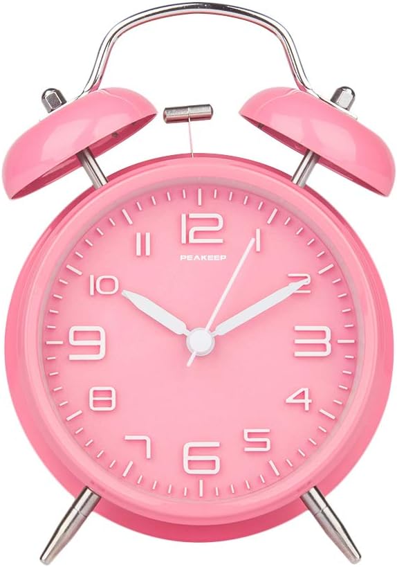 Peakeep 4 Inches Twin Bell Loud Alarm Clock