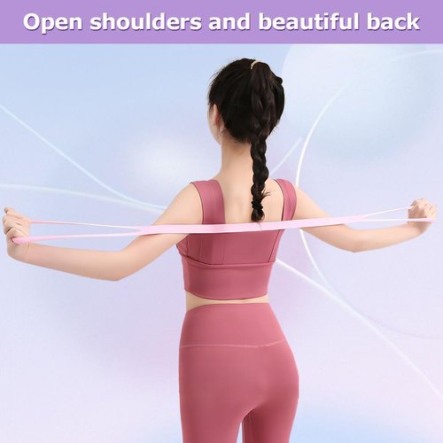 3pc Figure 8 Resistance Bands by [Brand Name] - Elastic Stretch Fitness Bands for Arm, Back & Shoulder Workouts
