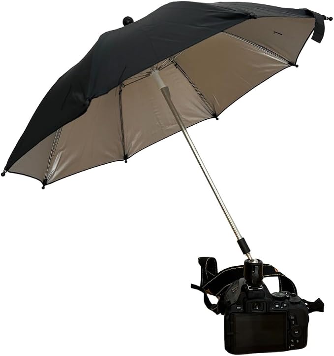 360 Swivel Umbrella with Hot Shoe Camera Rain Cover, Sunshade Protector