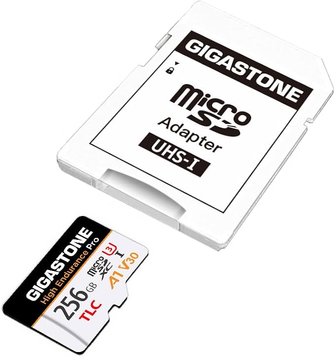 【5 Yrs Free Data Recovery】【Dash Cam】 GIGASTONE 256GB Micro SD Card, TLC High