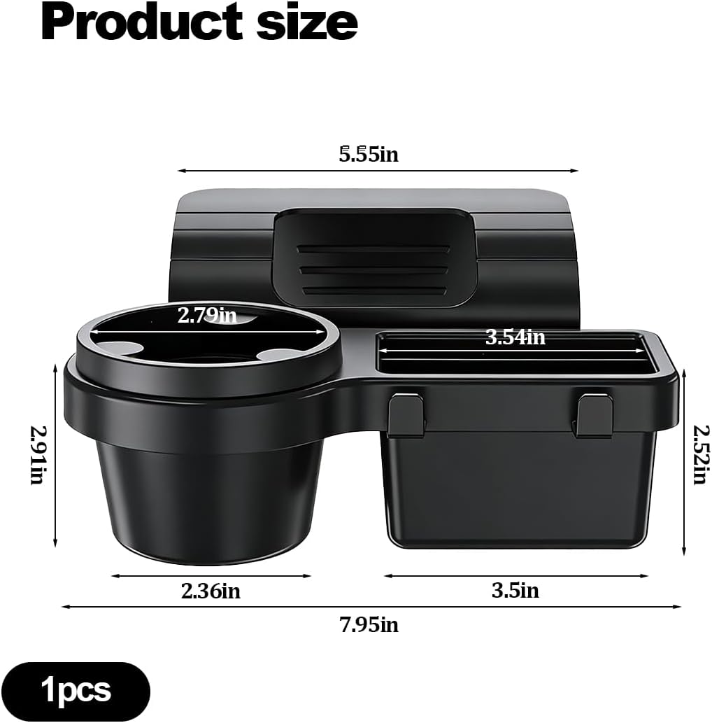 Car Door Window Storage Organizer with Cup Holder