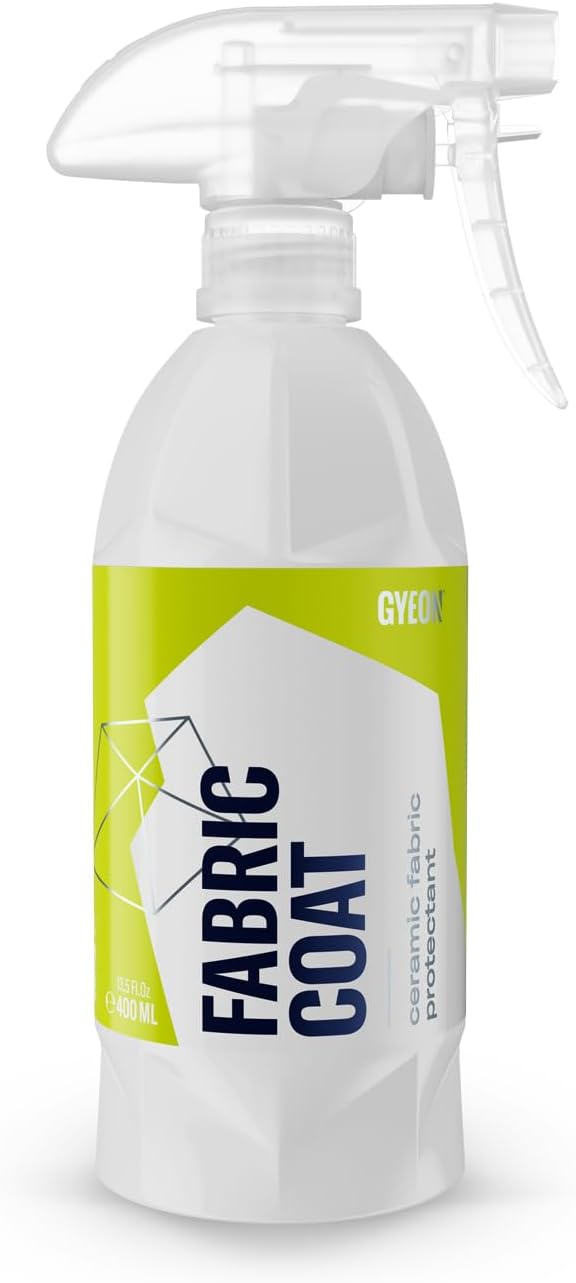 Gyeon Quartz Fabric Coat Super‑Hydrophobic UV‑Resistant Ceramic Textile Protectant for Upholstery Carpet Convertible Tops Stain Repellent Self‑Cleaning Liquid, Long‑Lasting Protection, Interior Use