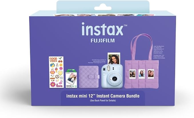 FUJIFILM INSTAX Mini 12 Holiday Bundle 2025 | Pastel Blue