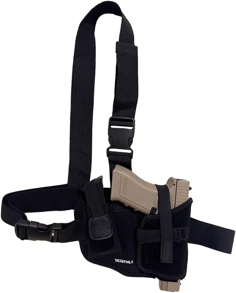 Universal Shoulder Holster by [Brand Name] - Right-Hand Chest Holster for Glock 19, 1911, Sig P365 | Ideal for Hiking & Outdoor Activities