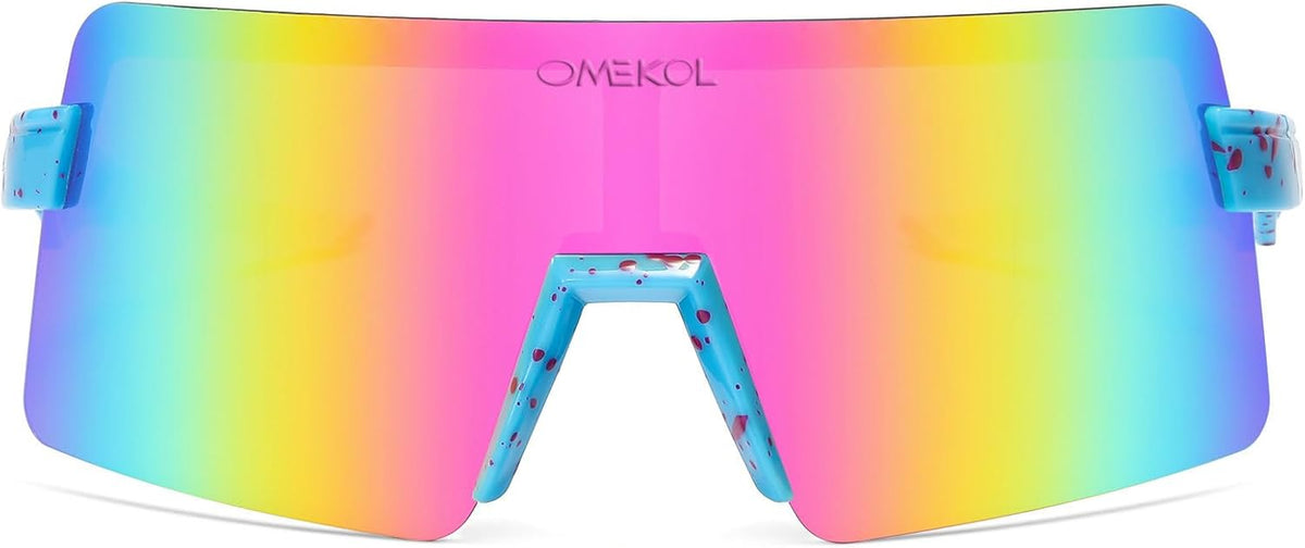OMEKOL Polarized Sunglasses for Men and Women - UV400 Outdoor Sports Eyewear | Two Sizes Available