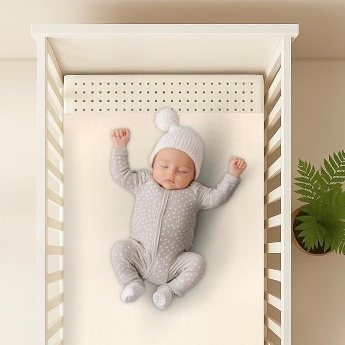 ORGANIC TEXTILES Organic Baby Mattress Topper with Water Resistant Removable Cotton Cover - GOLS/GOTS Certified - Breathable - 2" Cradle (36"x18")