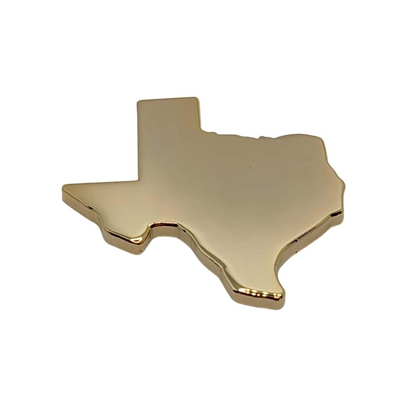Wild Horses Texas Golf Ball Marker - Magnetic Gold Metal with Embossed Logo - 1.25" Location Outline Design for Hat Clip or Pocket