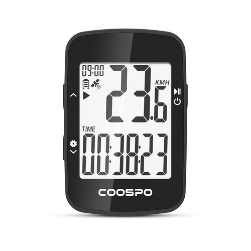 COOSPO BC26 Bike Speedmeter GPS, Wireless Bike Computer for Entry Level Rider, Bicycle Speedometer Odometer with Automatic Backlight, Waterproof and 25H Battery, Support Sync with Strava