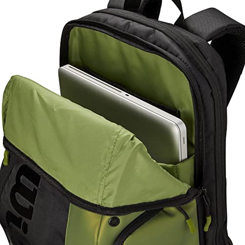 Wilson Blade V8 Super Tour Tennis Backpack - Green/Black, Holds up to 2 Rackets