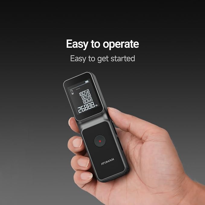 ATuMan LSA Laser Distance Measure, 164Ft/50M Range, ±2mm Precision, Data Storage