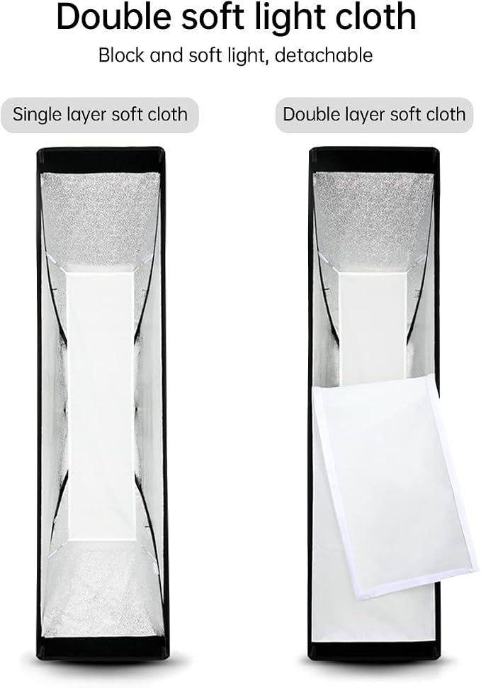 Godox FW22x90CM / 9"x36" Bowens Mount Strip Honeycomb Grid Softbox, Portable