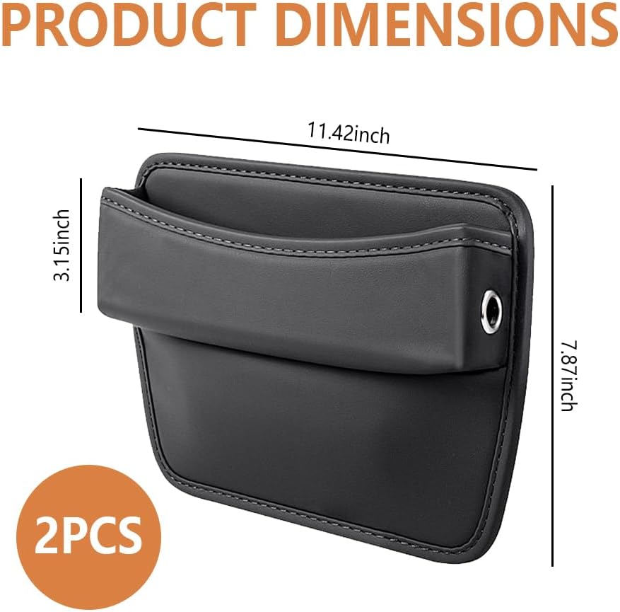 2 PCS Car Seat Gap Filler Organizer, Car Center Console Organizer