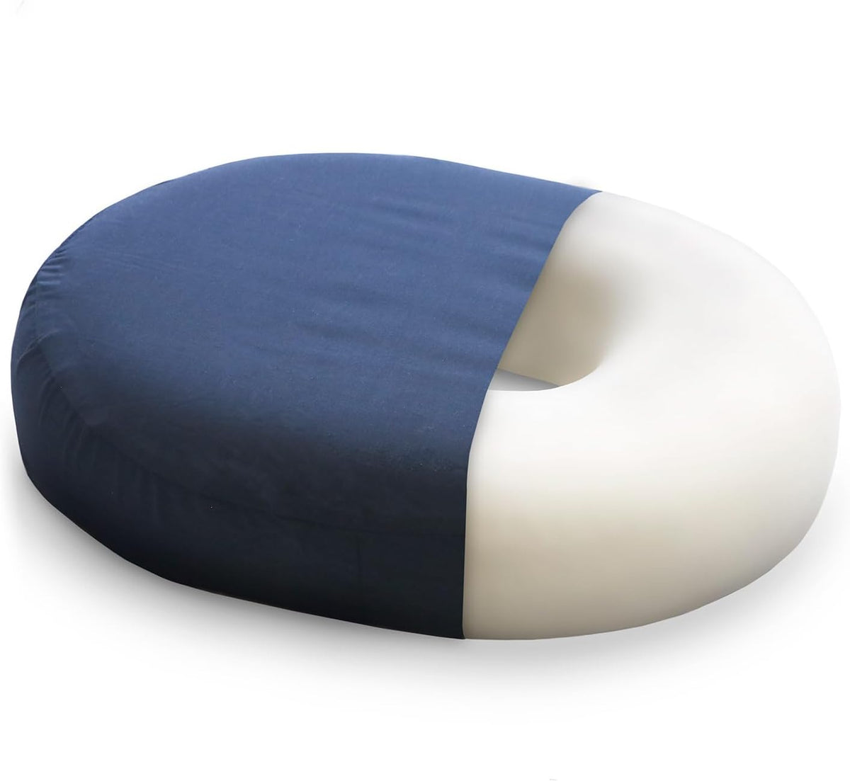 DMI Seat Cushion Donut Pillow and Chair Pillow for Tailbone Pain Relief, Hemorrhoids, Prostate, Pregnancy, Post Natal, Pressure Relief and Surgery, 16 x 13 x 3, White