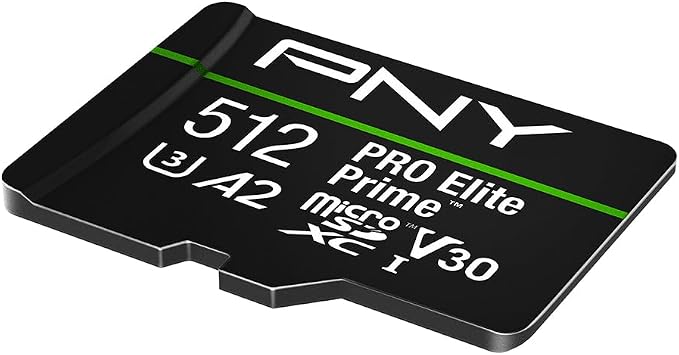 PNY 512GB PRO Elite Prime™ C10 U3 V30 A2 microSDXC Flash Memory Card –