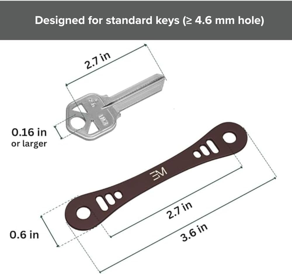 EM Compact Key Holder, Pocket Key Organizer, 14 Keys Key Bar