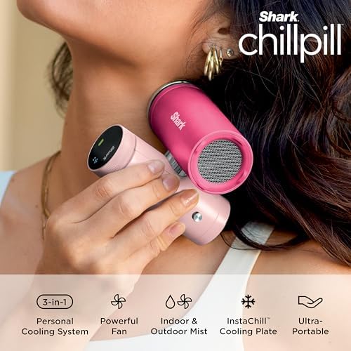 Shark ChillPill 3-in-1 Fan, Mist and Cooling Plate, Dragon Fruit, FA022PK