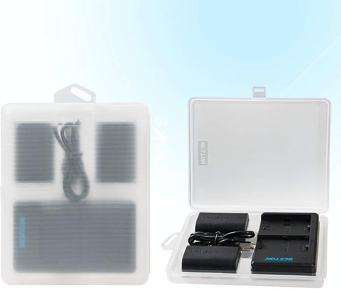 BESTON 2-Pack LP-E6N Batteries & Dual Battery Charger