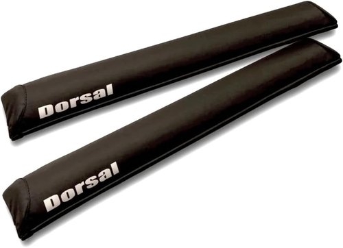 DORSAL Aero Surf Roof Rack Pads - Universal Fit for Surfboards, SUP & Kayaks | 28-Inch, Black, No Fade