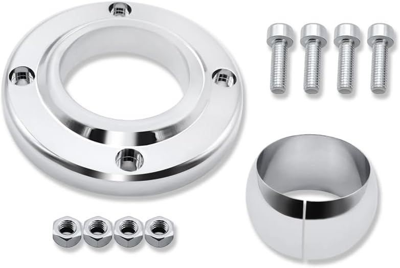 Universal Swivel Floor Mount for 2" Steering Column Aluminum Polished