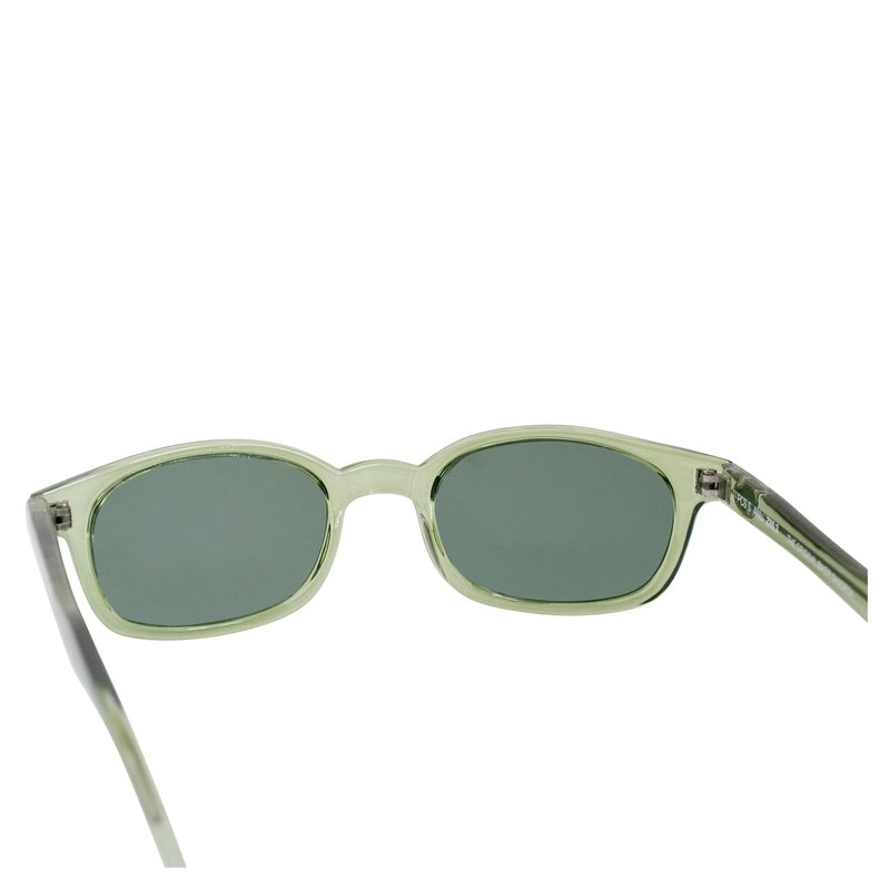 X-KD's Sunglasses 11269 20 Percent Larger than Original KD's ANSI Z80.3 Clear Green Frames w/Polarized Green Lenses