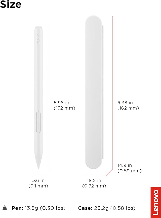 Lenovo Yoga Pen 2 with Magnetic Pen Case, AES 3.0 Stylus with 8192 Pressure