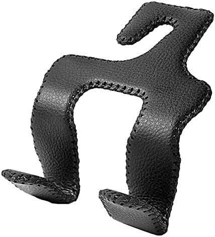 Car Headrest Hooks for Purses and Bags, Upgraded 2 in 1 Cars Back Seat Head Rest Hanger Vehicle Leather Organizer Storage Holder Hook Matching Cars Interior, 1-Pack, Black
