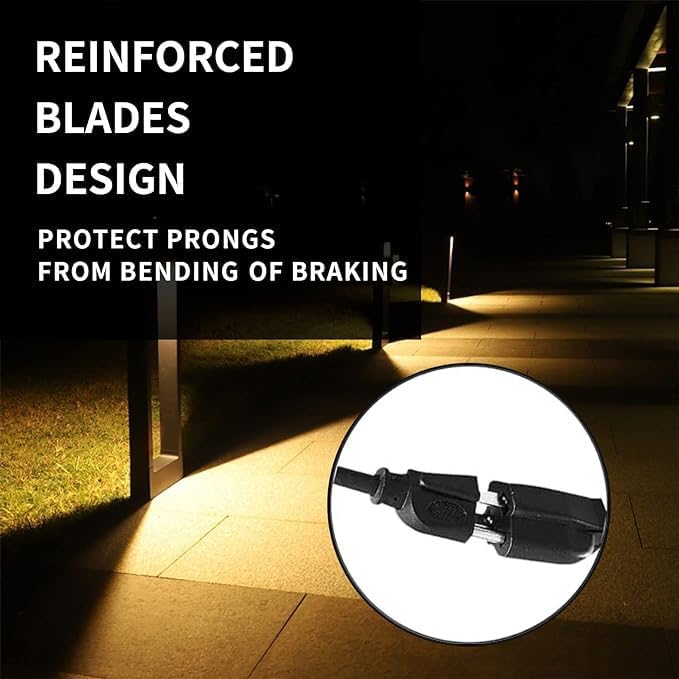 Indoor Outdoor Extension Cord Weatherproof, UL Certified, 12 Gauge 6FT Black 3 Prong Heavy Duty, 12/3 SJTW 15A Power Cord for Outdoor Lights, Appliances, Lawn