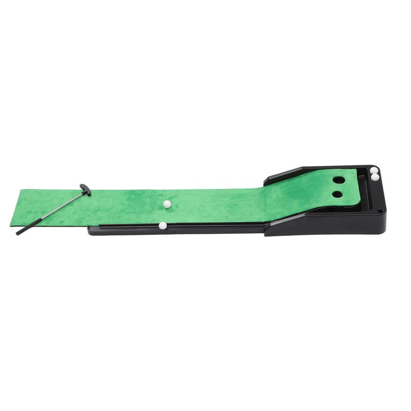 Putting Trainer, Automatic Return Golf Mat with Green Velvet Surface Anti-Slip Rubber Base for Home Office Practice Improve Your Short Game
