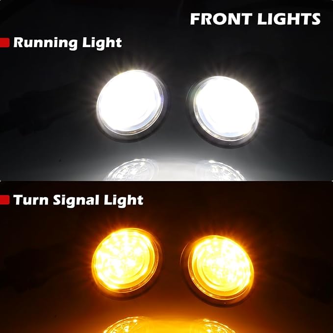 TSUNG Universal Motorcycle SMD LED Turn Signals 12V Brake Tail Lights Running