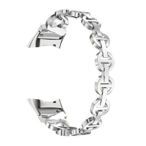 AISPORTS Compatible with Fitbit Charge 6/Charge 5 Band for Women, Slim Crystal Bling Glitter Diamond Rhinestones Metal Sport Wristband Bracelet Replacement Band for Fitbit Charge 6/Charge 5