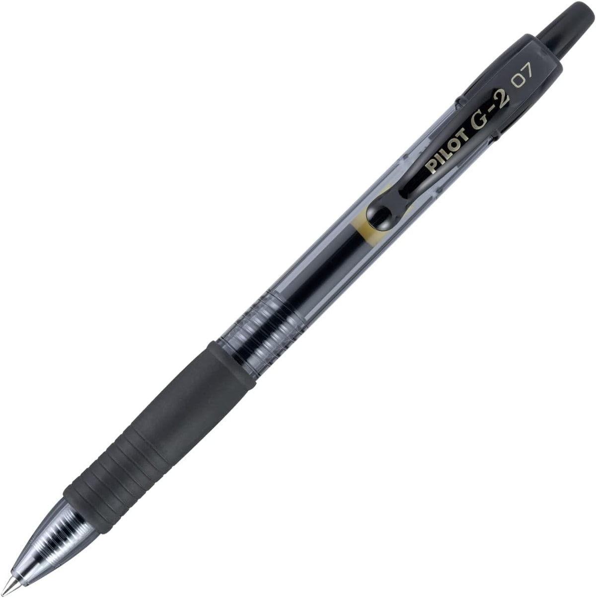 PILOT G2 Premium Gel Pens - Refillable & Retractable, Fine Point, Black Ink | 12 Count Pack