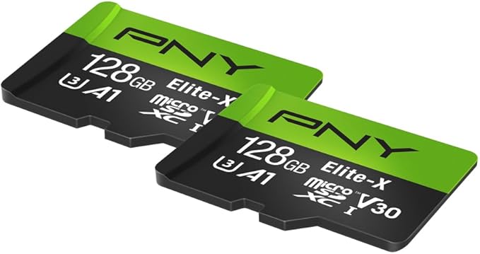 PNY 128GB Elite-X™ Class 10 U3 V30 A1 microSDXC Flash Memory Card