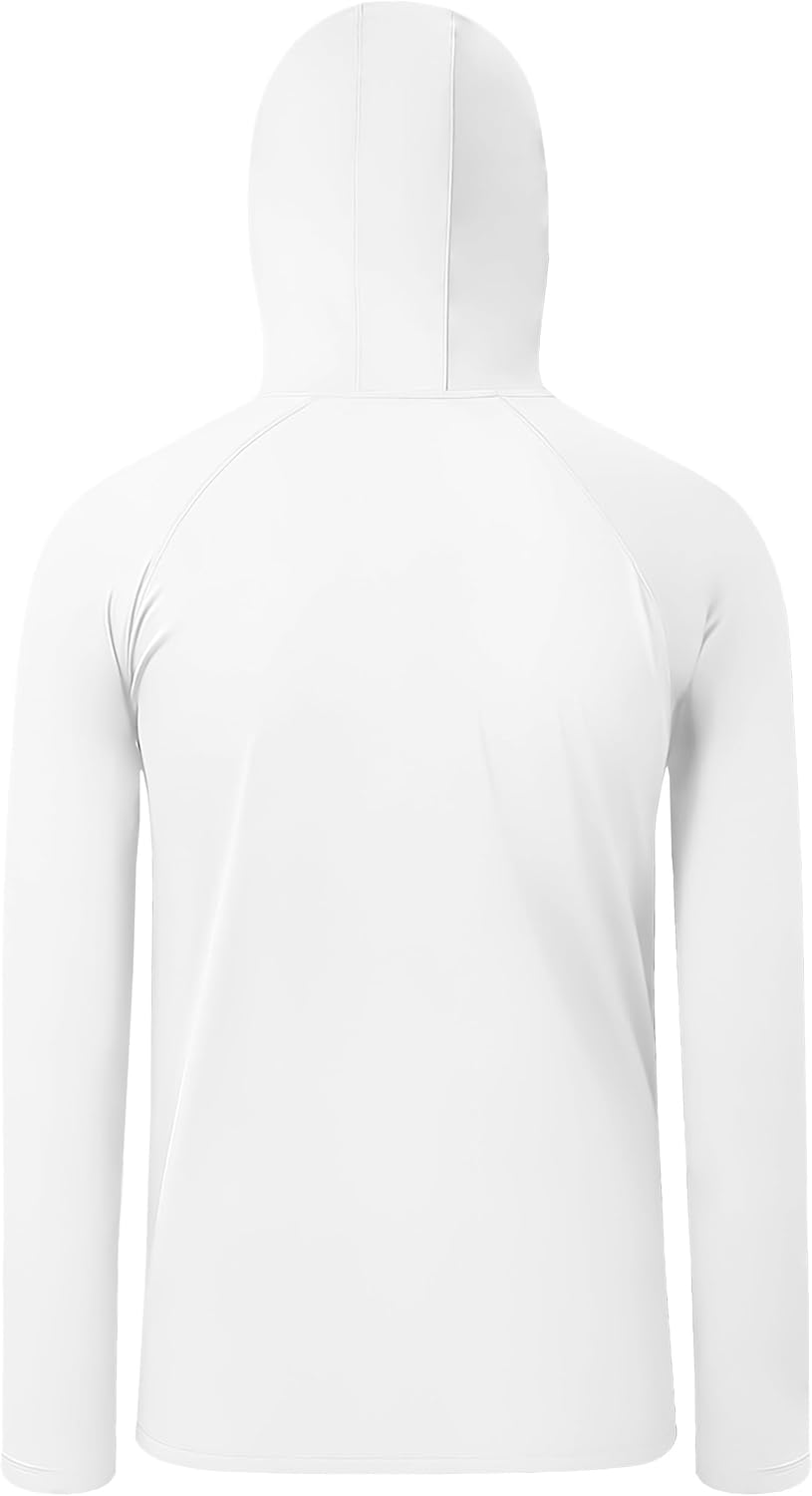 Skiennix Boys Hooded Fishing Shirt - UPF 50+ Long Sleeve Rash Guard Hoodie for Sun Protection