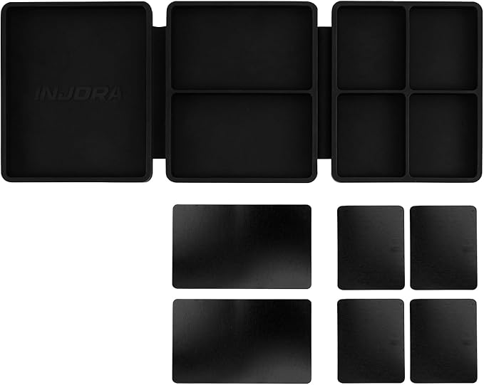 INJORA Portable Tri-Fold Silicone Tool Tray, Parts Tray (108x88mm)