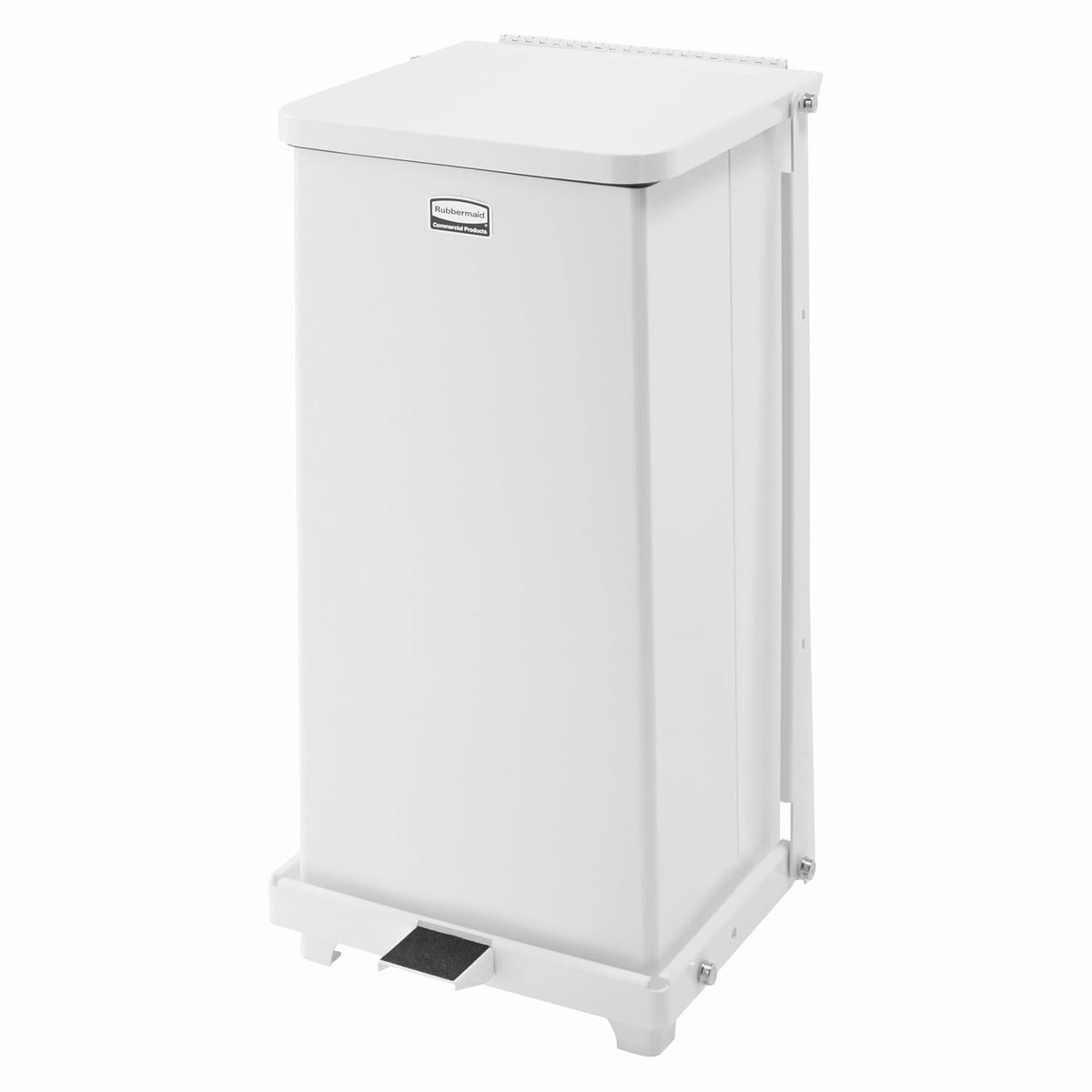 Rubbermaid Commercial Products Defenders Biohazard Steel Trash Can, Step-On, 6.5 GAL, Stainless Steel, Hospital/Doctor's Office/Healthcare Facilities
