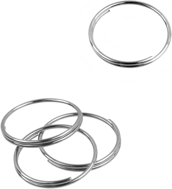 500PCS Stainless Steel Bright Silver Chandelier Split Rings, 0.47inch Diameter
