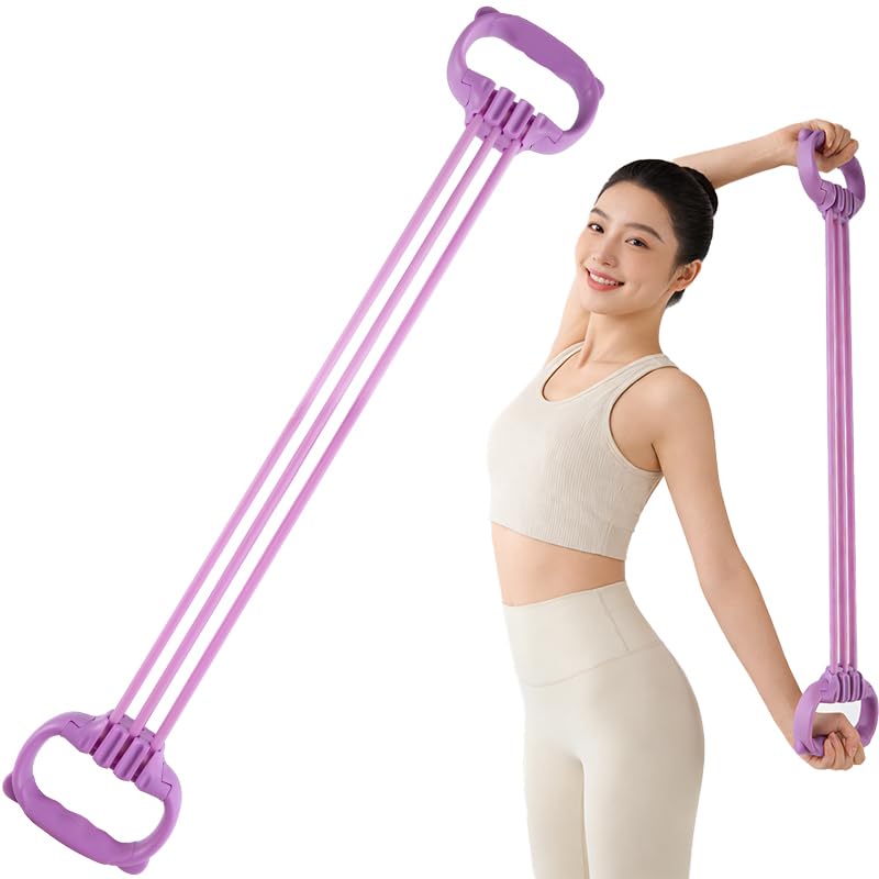 Resistance Bands with Handles, 10-90 lbs Adjustable Fitness Exercise Bands for Home Gym, Pilates, Physical Therapy, Strength Training & Muscle Toning for Men Women