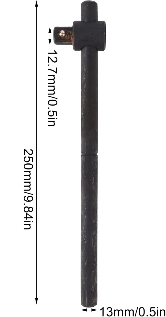 Fafeicy Sliding Wrench Breaker Bar 9.8inch Sliding T Handle Socket Wrench Breaker Bar Heavy Duty Steel with High Torsion Force (1/2 inch)