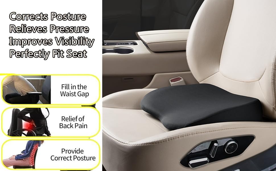 Car Seat Cushion for Driving, Car Booster Seat Cushion for Short Drivers