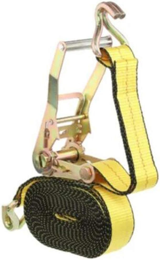 Everest Premium Ratchet Tie Down – 1 PK – 2 IN – 27 FT – 3333 LBS Working Load – 10000 LBS Break Strength – Double J Hook – Cargo Straps Perfect for Moving Appliances, Lawn Equipment and Motorcycles