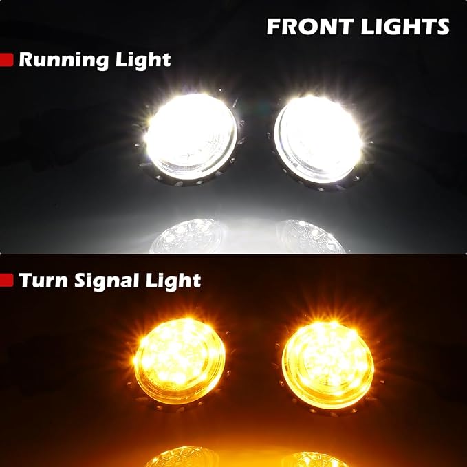 TSUNG 4PCS Motorcycle Bullet LED Front Rear Turn Signal Light SMD Blinker