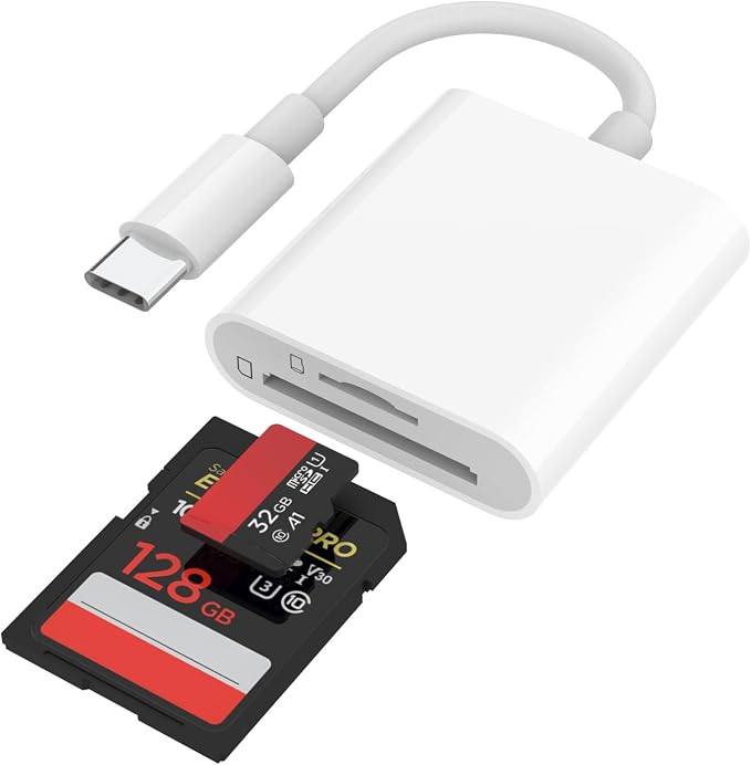 SD Card Reader USB C for iPhone 17/16/15 Series, AIDOUBARA Memory Card Reader