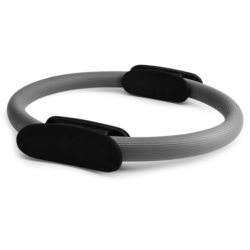XuYelora 15" Pilates Ring, Dual-Grip Pilates Ring Lightweight Circle Yoga Rin-g for Enhance Thigh and Arm Strength, Body Exercise Tool for Home Gym(Color:Gray)