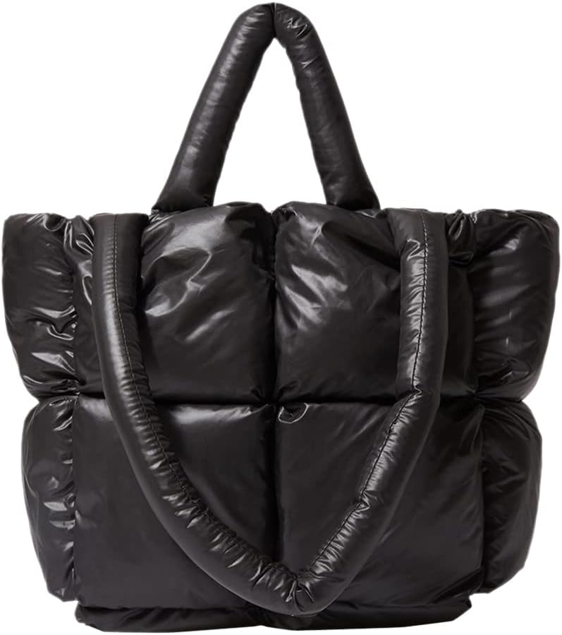 Skiennix Puffer Tote Bag - Soft, Quilted Winter Handbag for Women | Lightweight Cotton Design