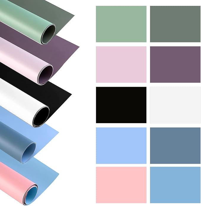 5pcs 34x22in Morandi Background Paper Photography Backdrops Solid Color Photo