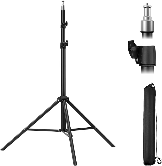 K&F CONCEPT Light Stand for Photography, 7.5ft/2.3M Portable Extendable Photo
